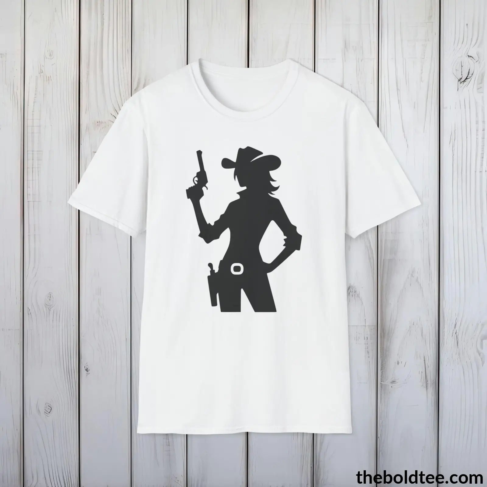 Epic Western Cowgirl Tee - Premium Soft Cotton Crewneck Unisex T - Shirt 8 Trendy Colors White / S