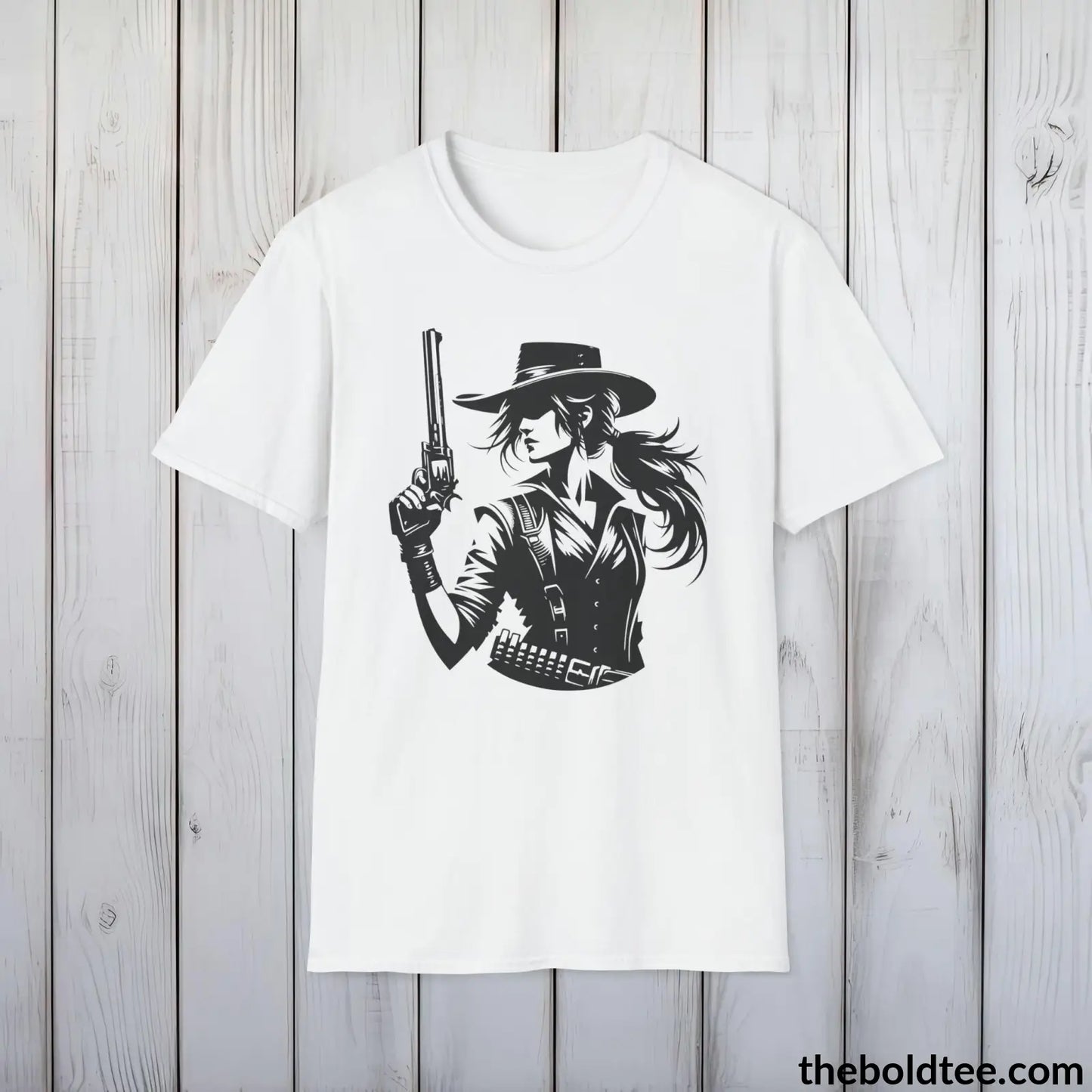 Epic Western Cowgirl Tee - Premium Soft Cotton Crewneck Unisex T - Shirt 8 Trendy Colors White / S