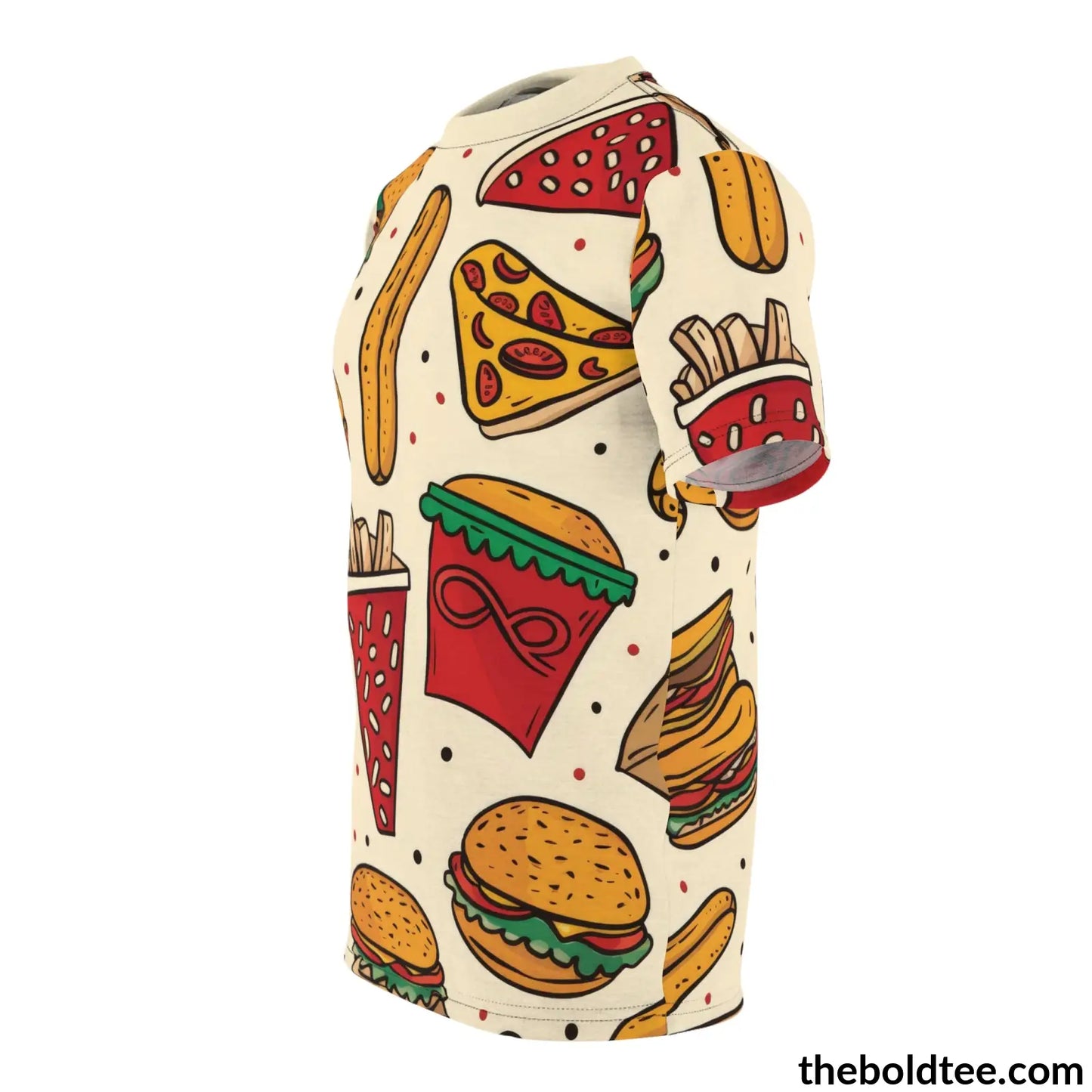 Fast Food Tee - Premium All Over Print Crewneck Shirt Prints