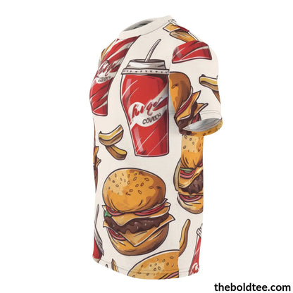 Fast Food Tee - Premium All Over Print Crewneck Shirt Prints