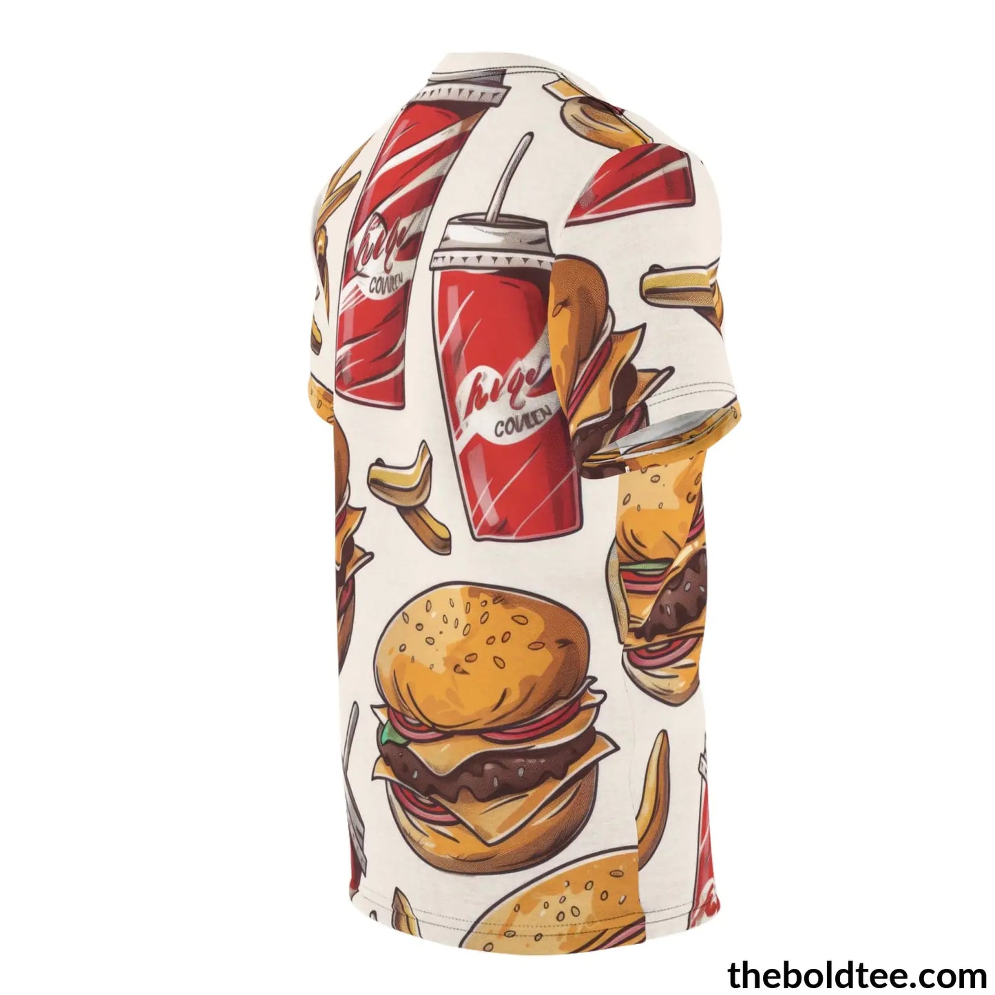 Fast Food Tee - Premium All Over Print Crewneck Shirt Prints