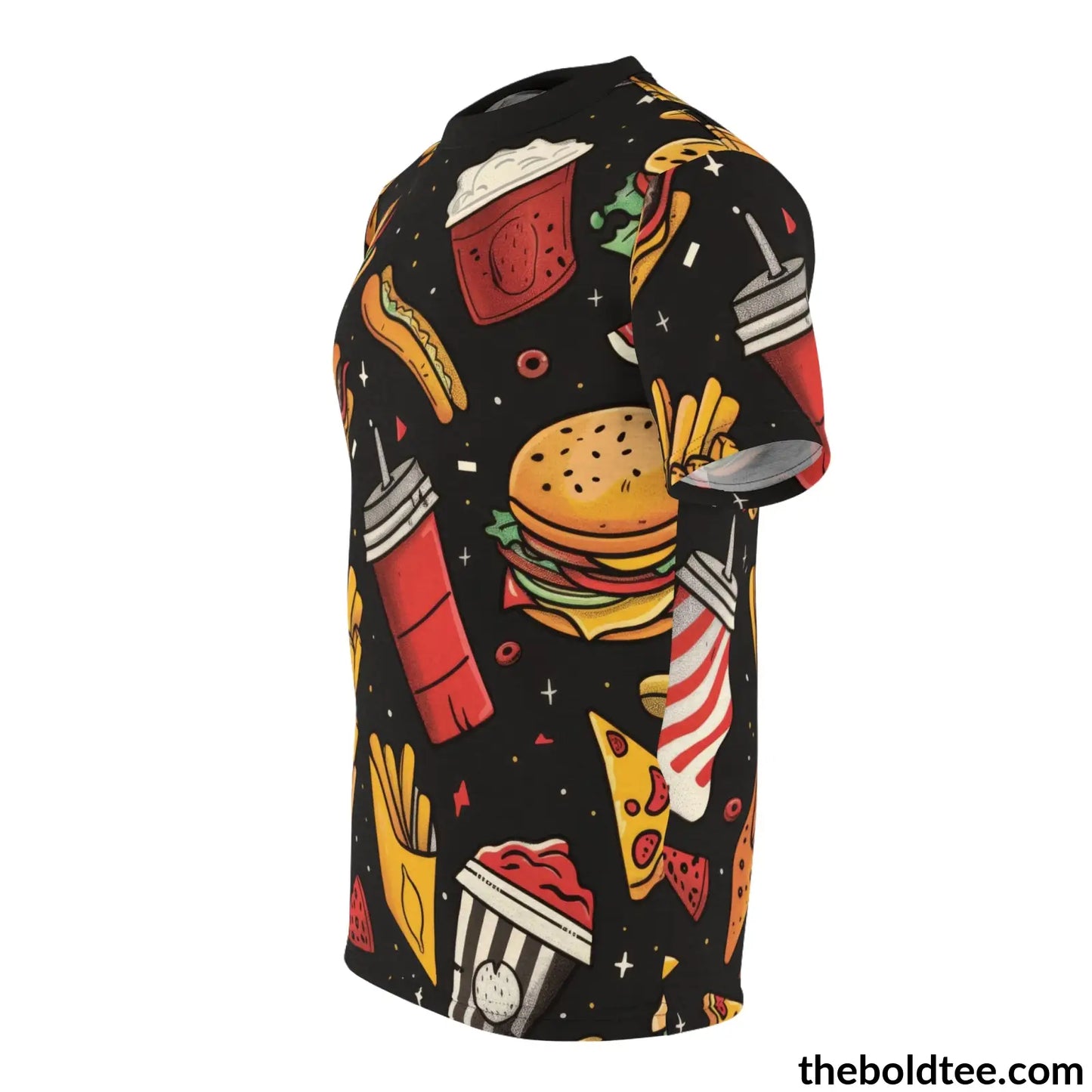 Fast Food Tee - Premium All Over Print Crewneck Shirt Prints