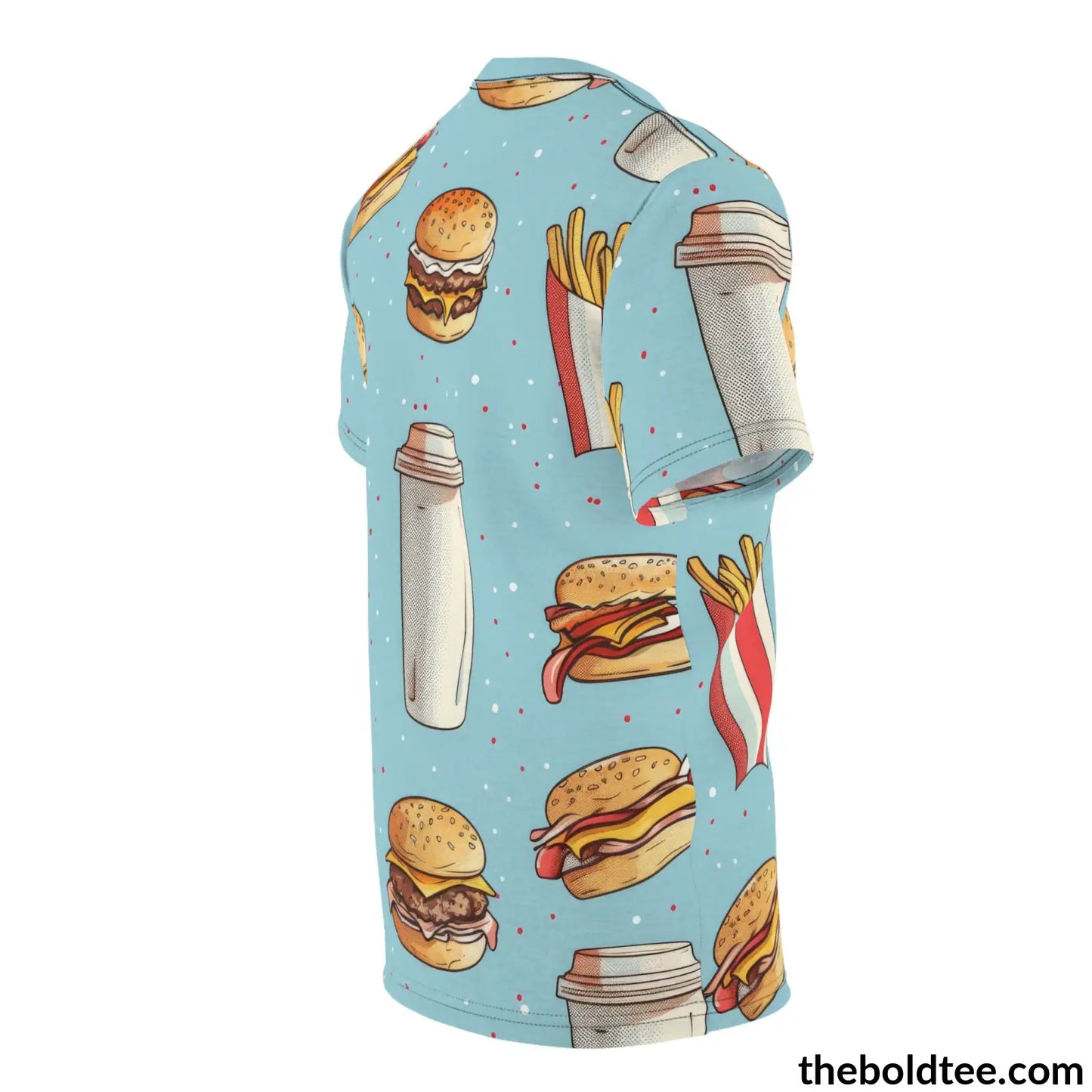 Fast Food Tee - Premium All Over Print Crewneck Shirt Prints