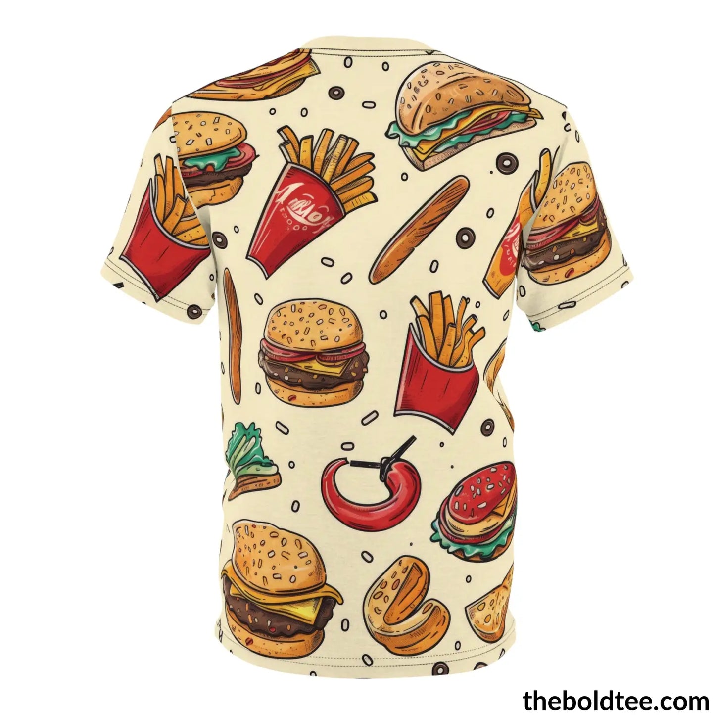 Fast Food Tee - Premium All Over Print Crewneck Shirt Prints