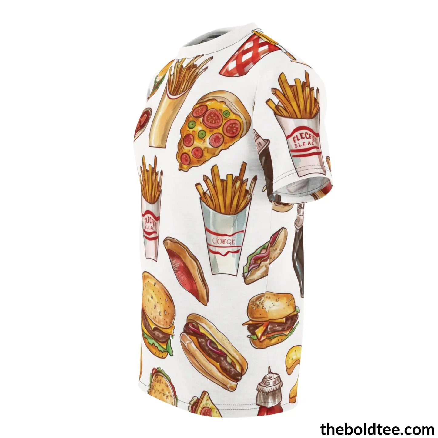 Fast Food Tee - Premium All Over Print Crewneck Shirt Prints