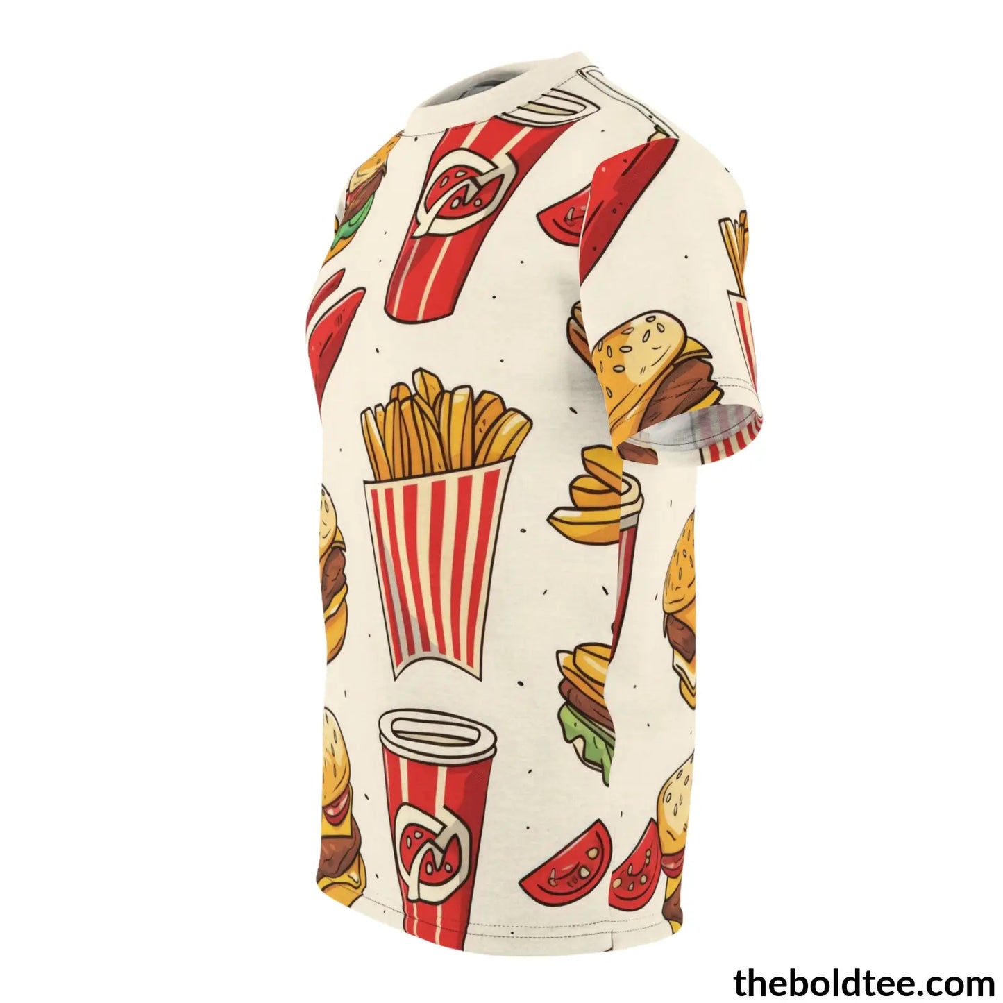 Fast Food Tee - Premium All Over Print Crewneck Shirt Prints