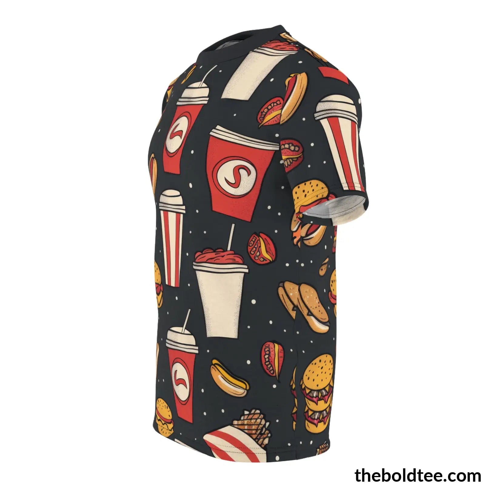 Fast Food Tee - Premium All Over Print Crewneck Shirt Prints