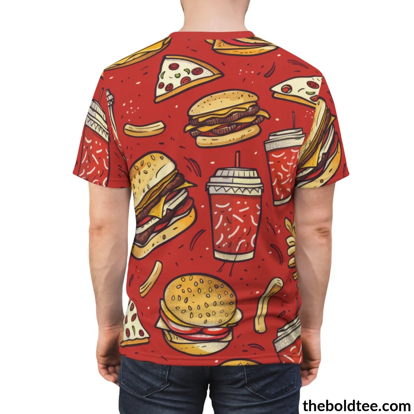 Fast Food Tee - Premium All Over Print Crewneck Shirt Prints