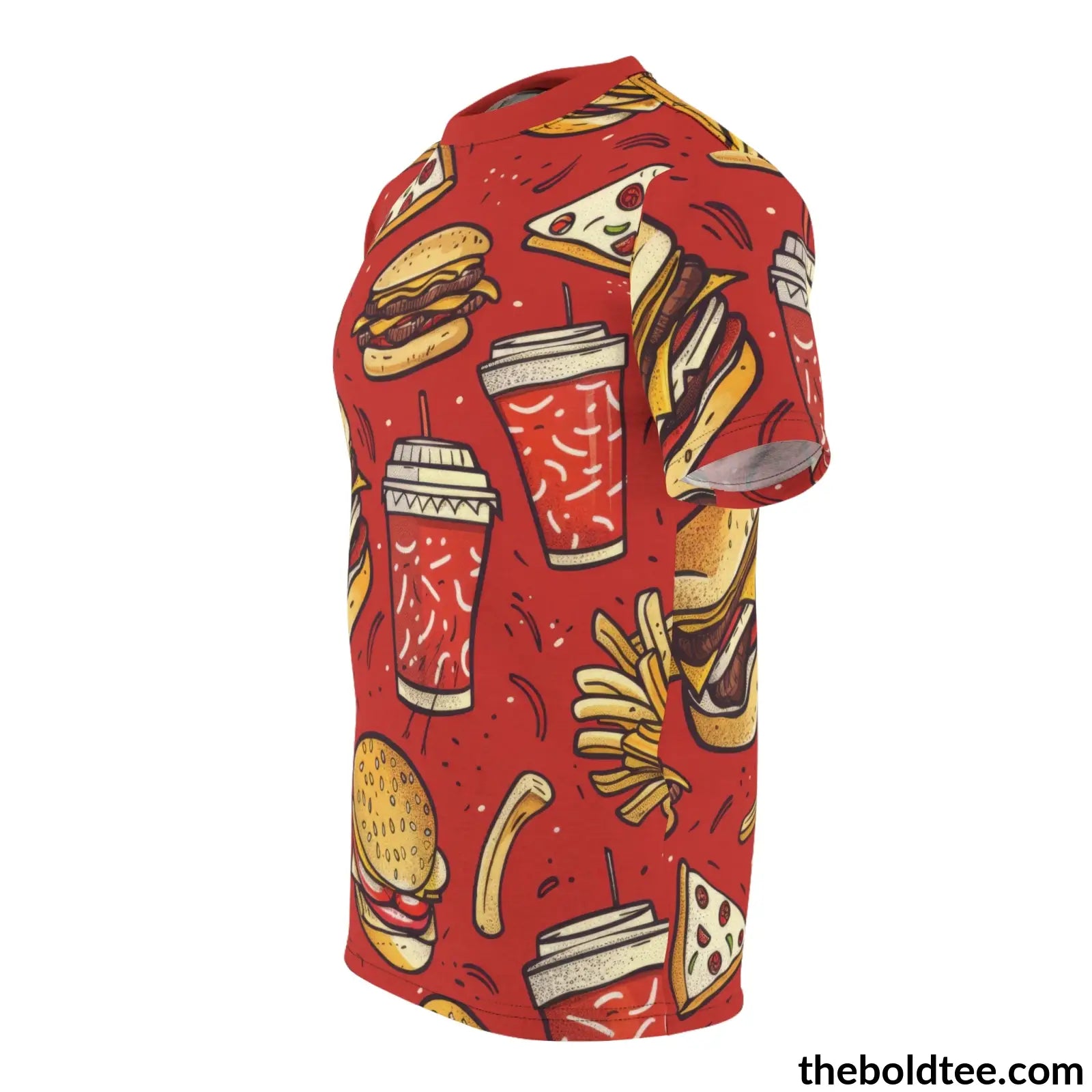 Fast Food Tee - Premium All Over Print Crewneck Shirt Prints