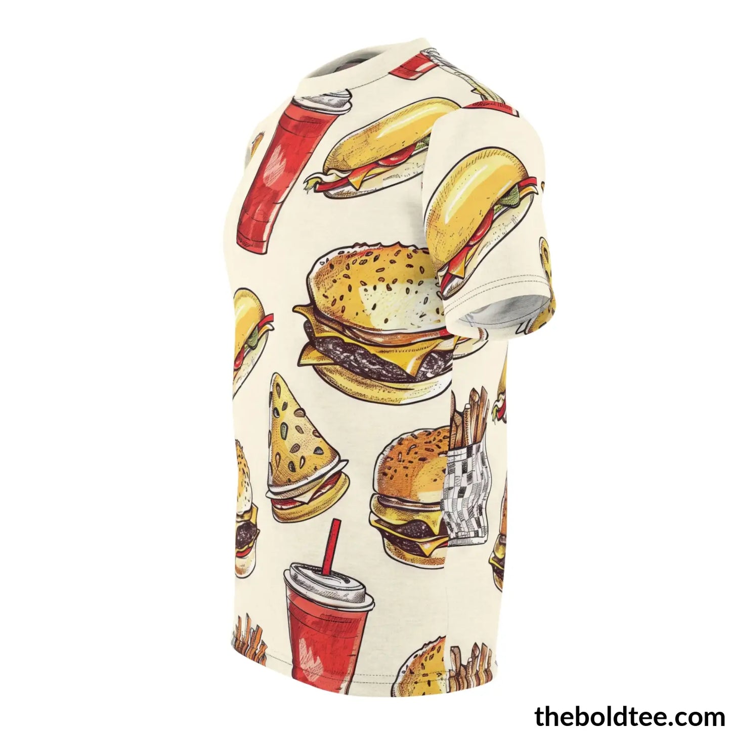 Fast Food Tee - Premium All Over Print Crewneck Shirt Prints