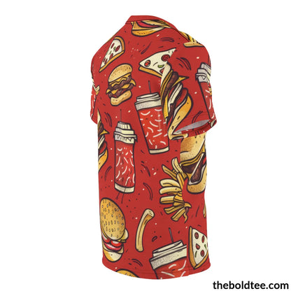 Fast Food Tee - Premium All Over Print Crewneck Shirt Prints