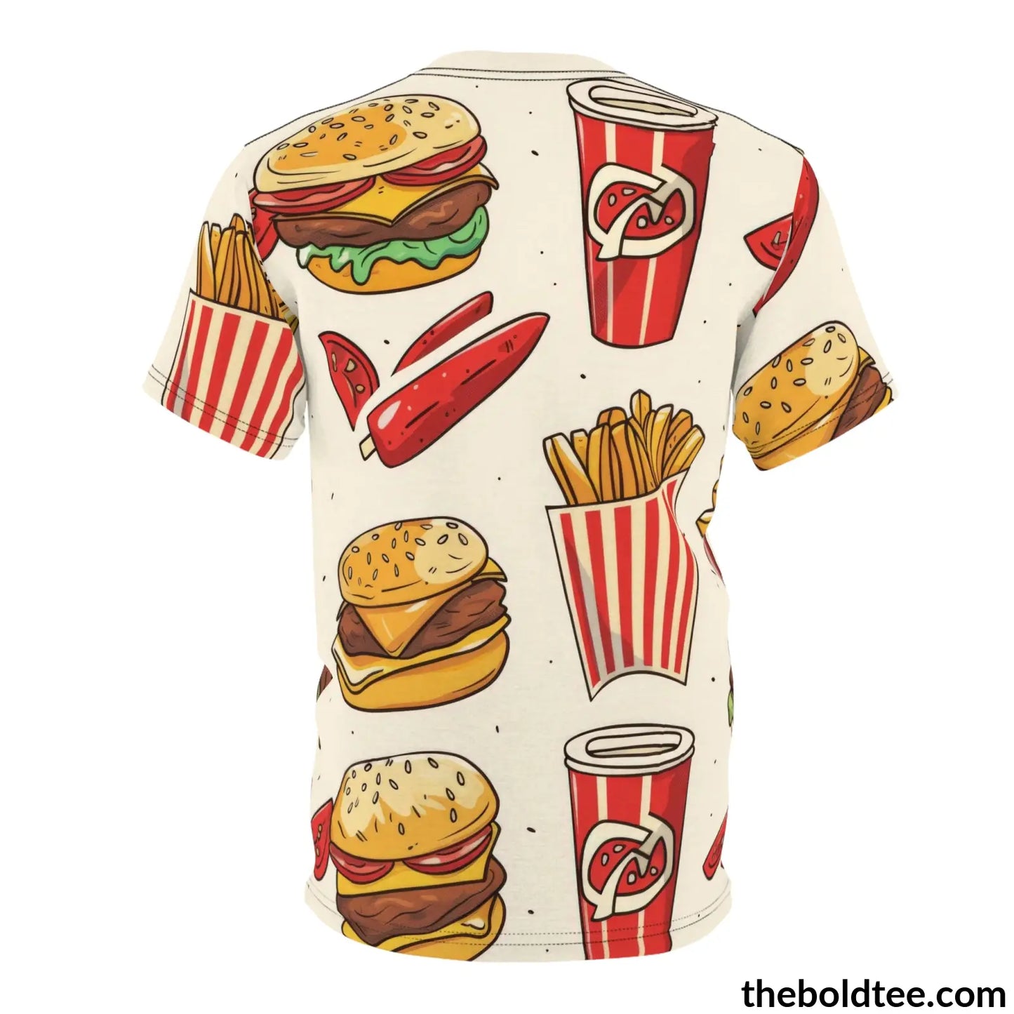 Fast Food Tee - Premium All Over Print Crewneck Shirt Prints