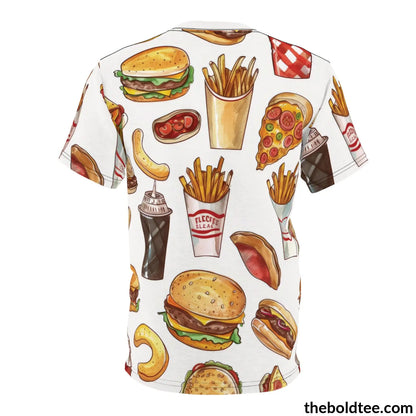 Fast Food Tee - Premium All Over Print Crewneck Shirt Prints