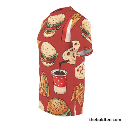 Fast Food Tee - Premium All Over Print Crewneck Shirt Prints