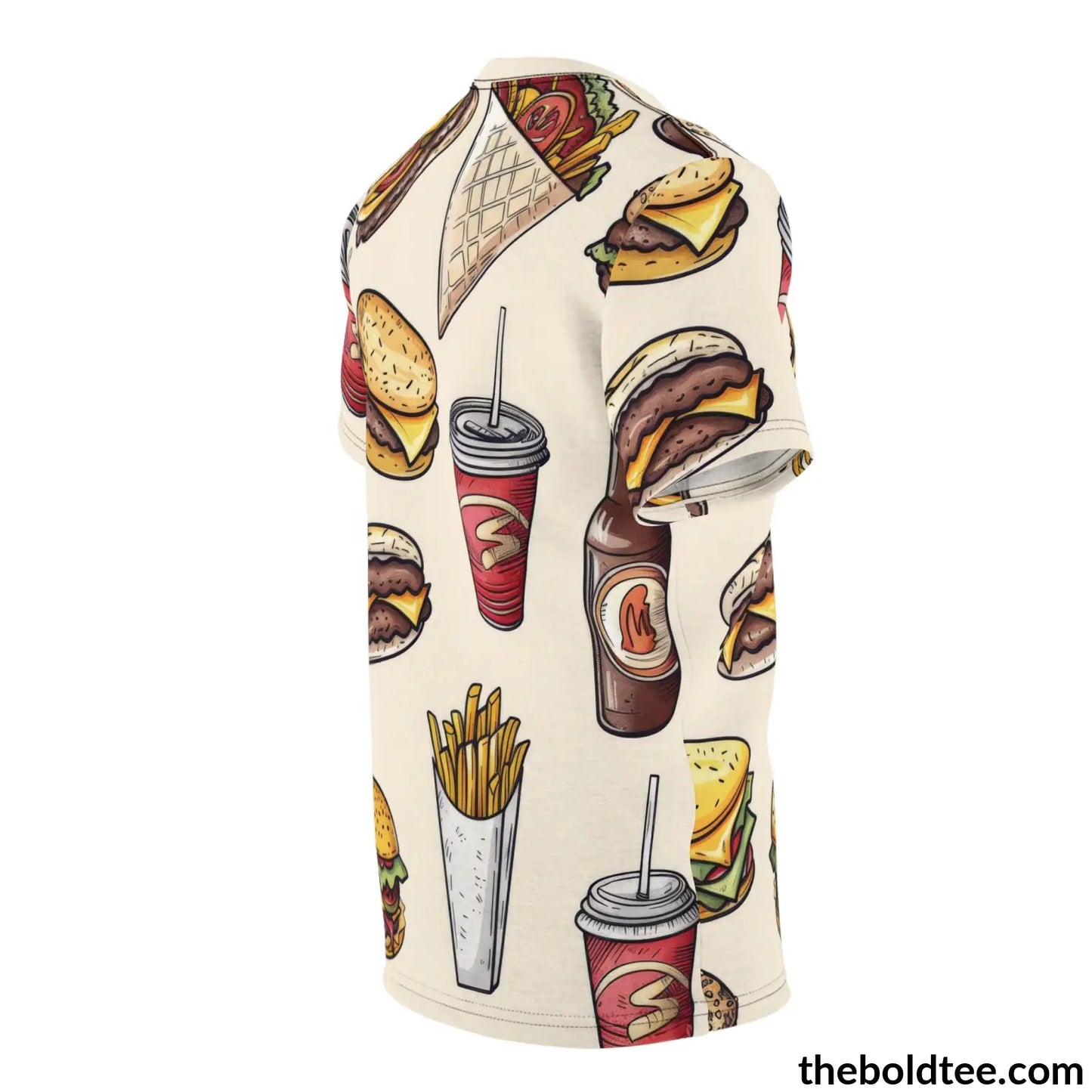 Fast Food Tee - Premium All Over Print Crewneck Shirt Prints