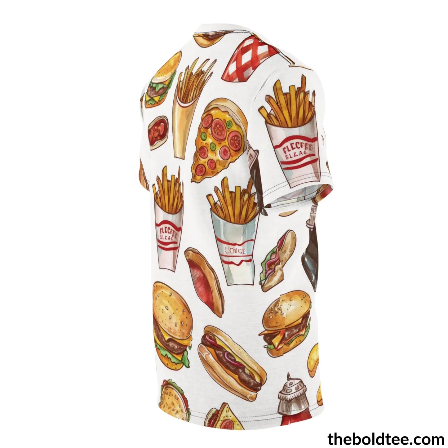 Fast Food Tee - Premium All Over Print Crewneck Shirt Prints