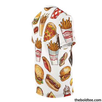 Fast Food Tee - Premium All Over Print Crewneck Shirt Prints