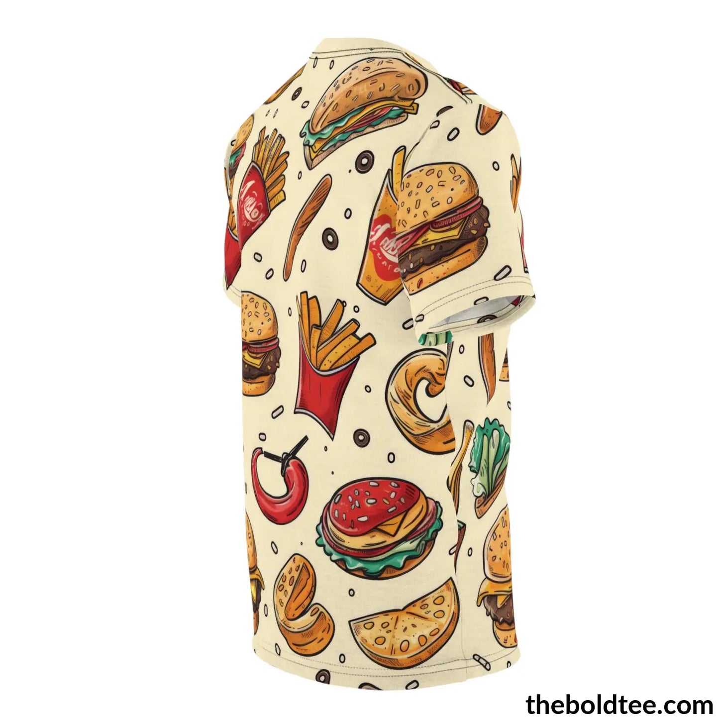 Fast Food Tee - Premium All Over Print Crewneck Shirt Prints