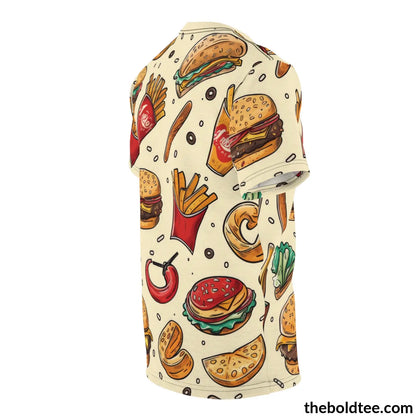 Fast Food Tee - Premium All Over Print Crewneck Shirt Prints