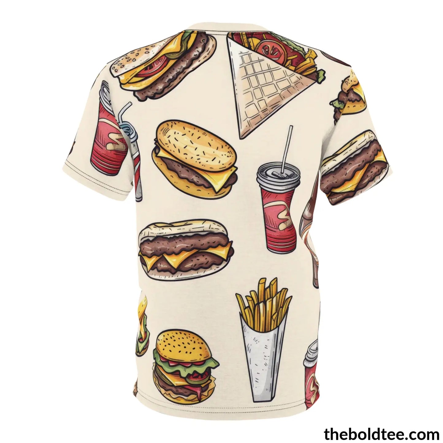 Fast Food Tee - Premium All Over Print Crewneck Shirt Prints