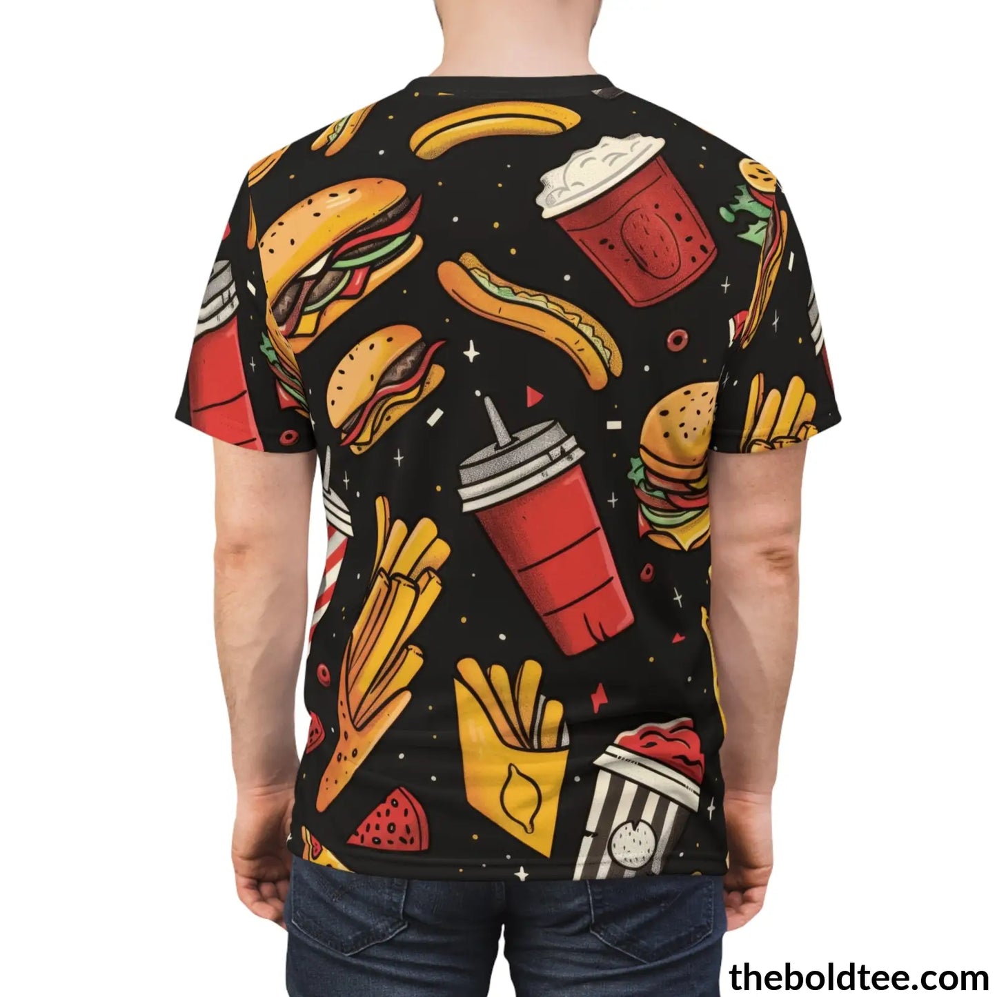 Fast Food Tee - Premium All Over Print Crewneck Shirt Prints