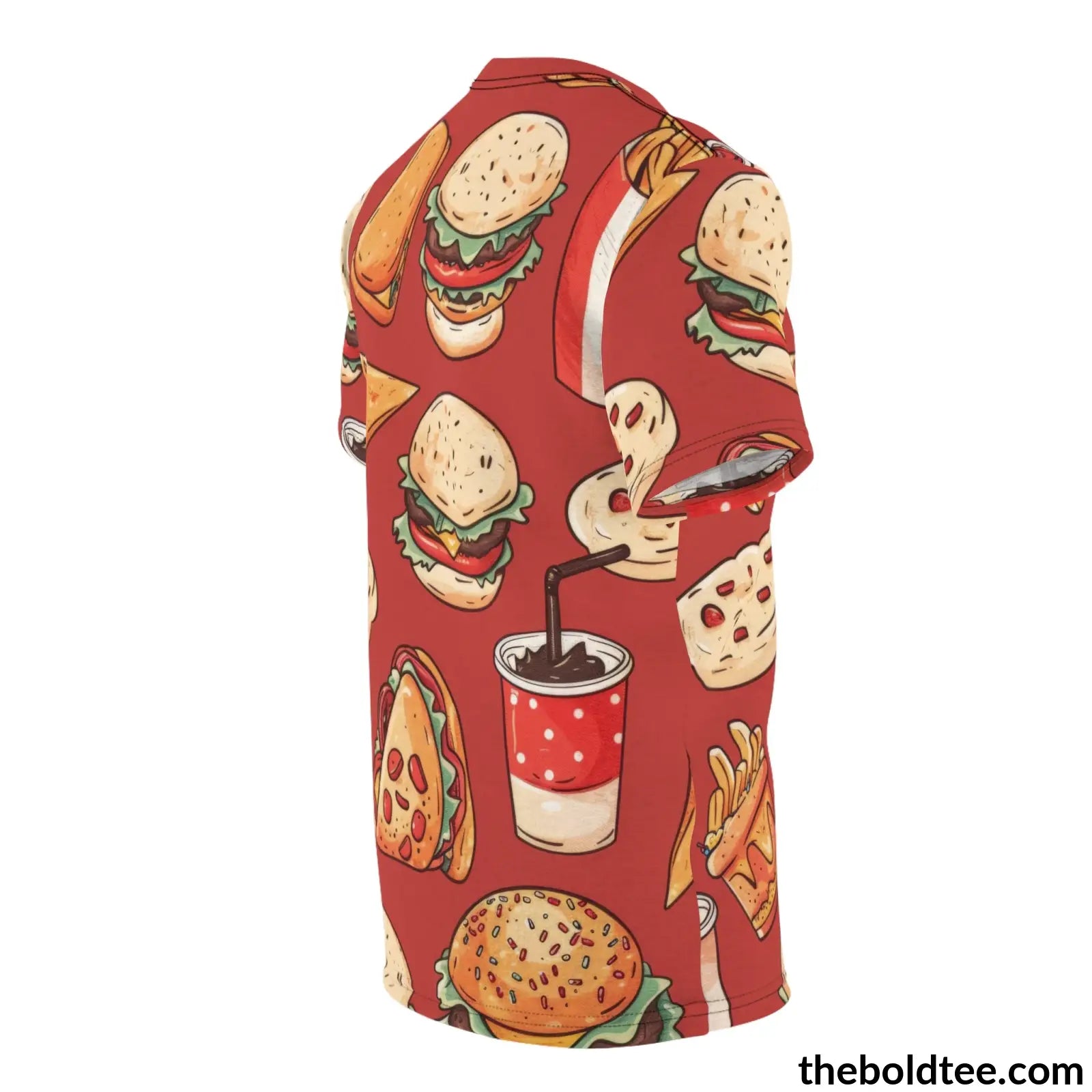 Fast Food Tee - Premium All Over Print Crewneck Shirt Prints