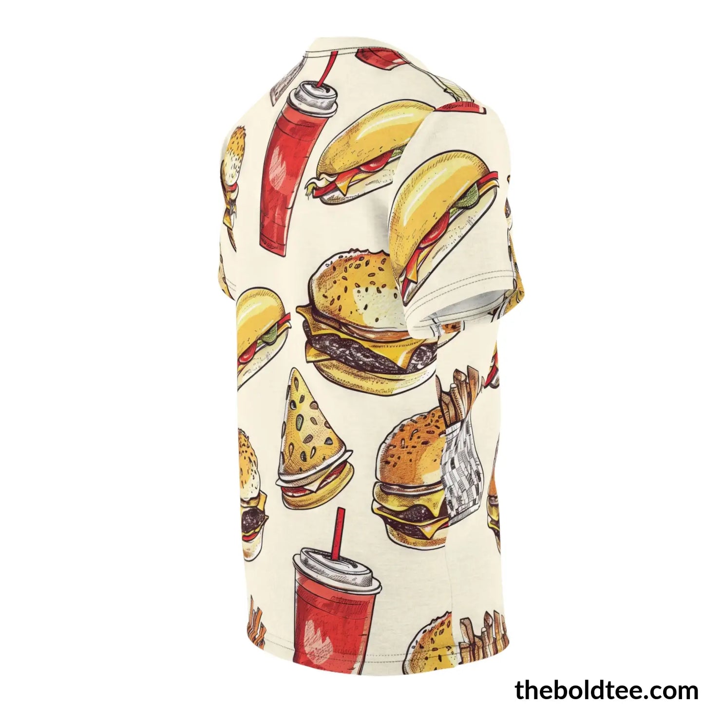 Fast Food Tee - Premium All Over Print Crewneck Shirt Prints