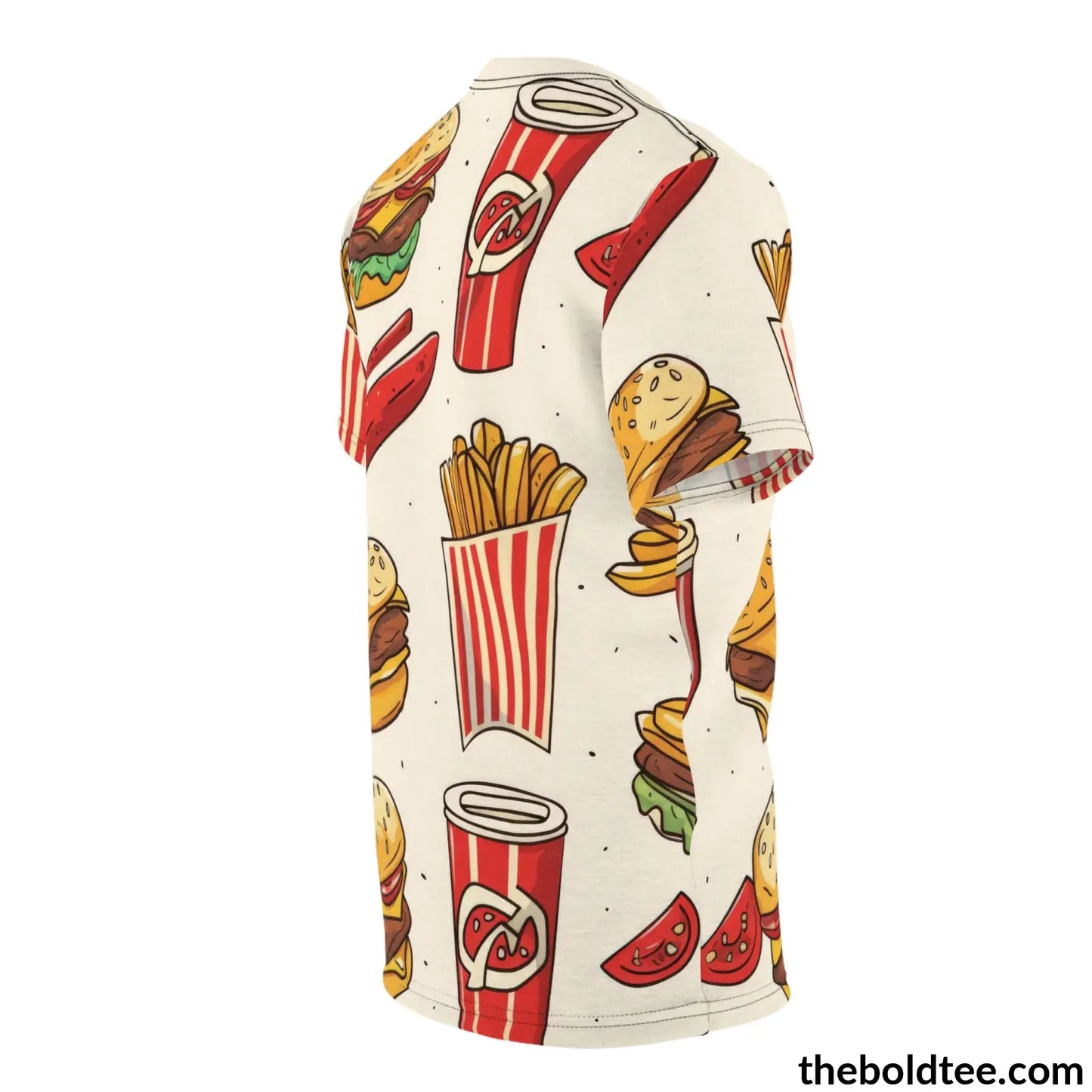 Fast Food Tee - Premium All Over Print Crewneck Shirt Prints