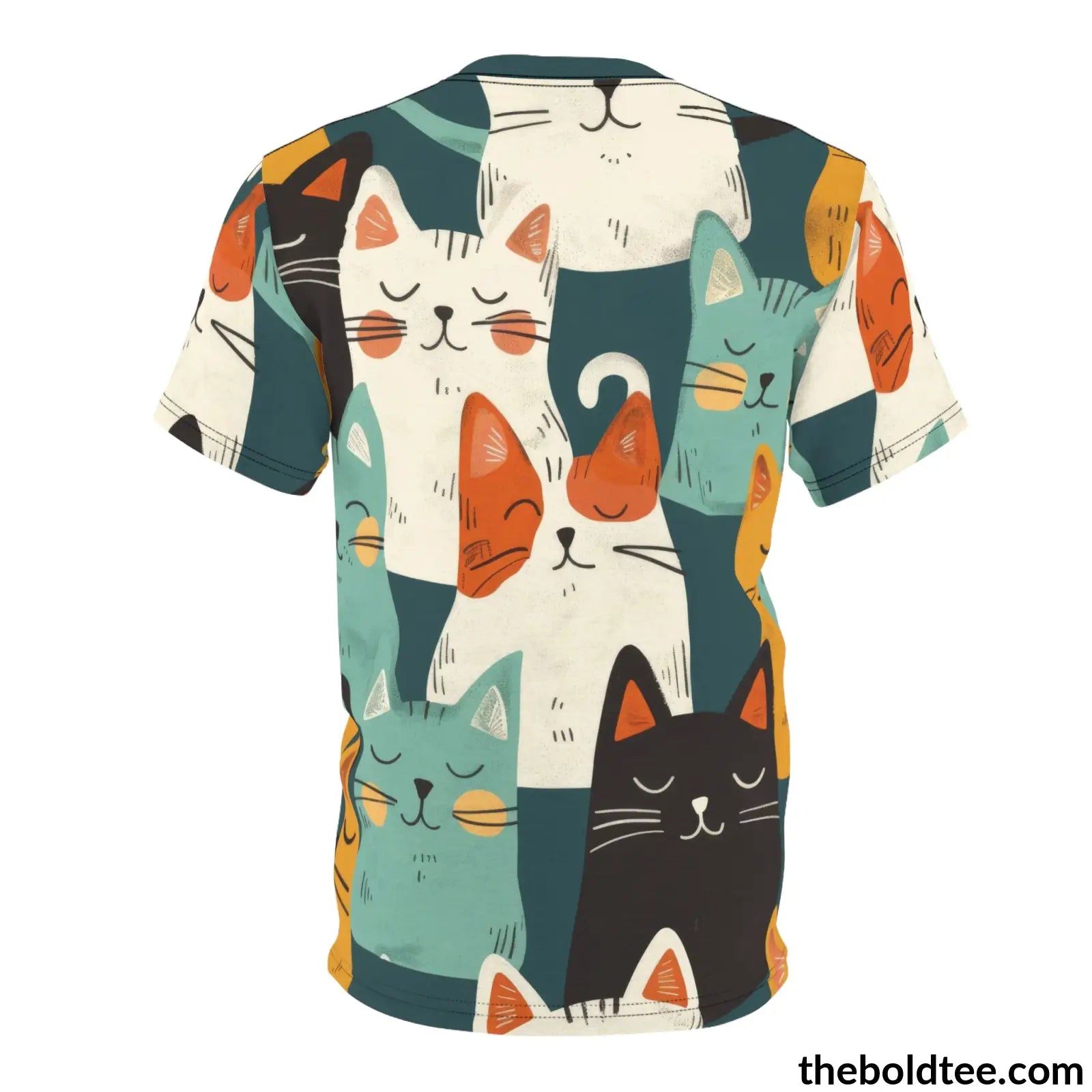 Funny Cats Tee - Premium All Over Print Crewneck Shirt Prints