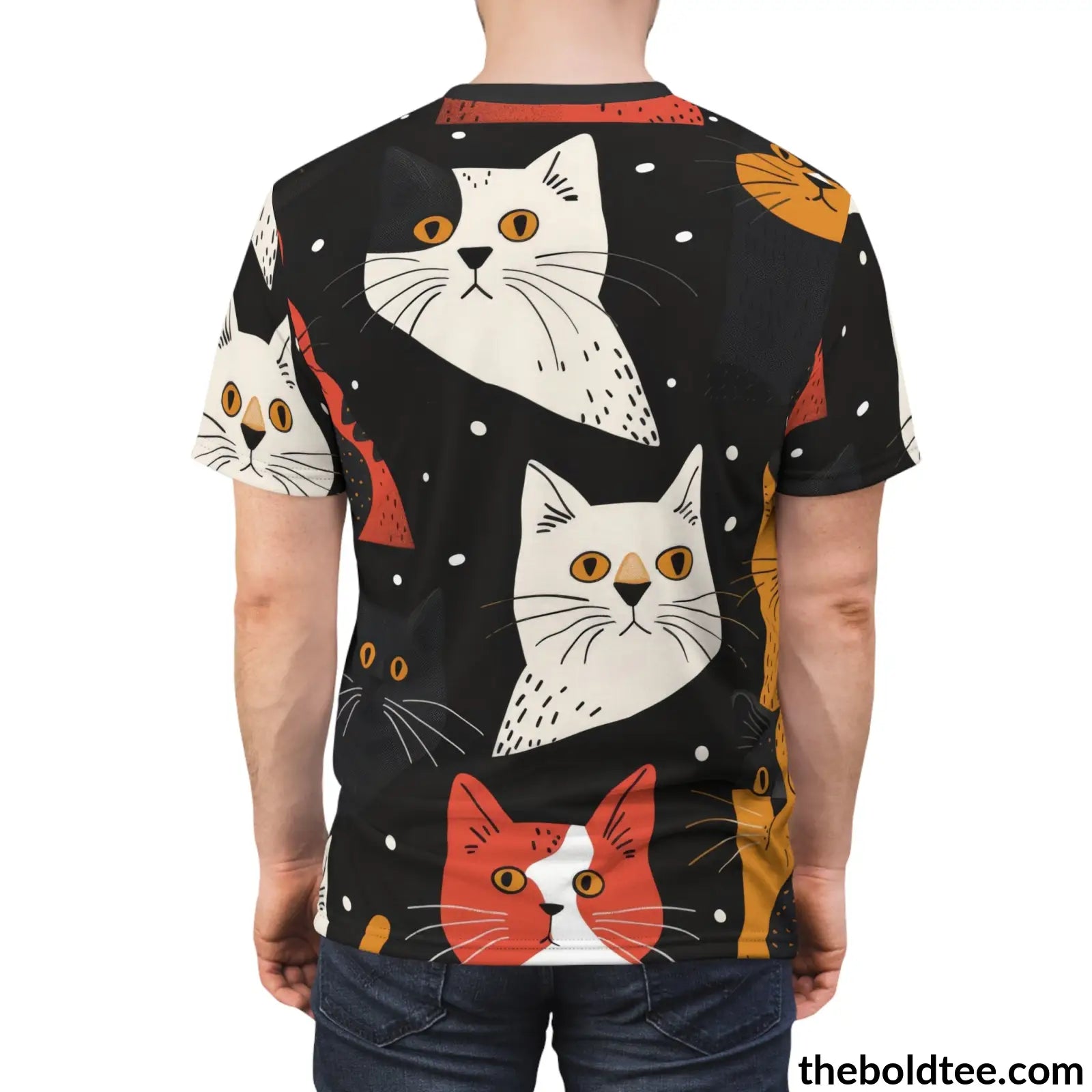 Funny Cats Tee - Premium All Over Print Crewneck Shirt Prints