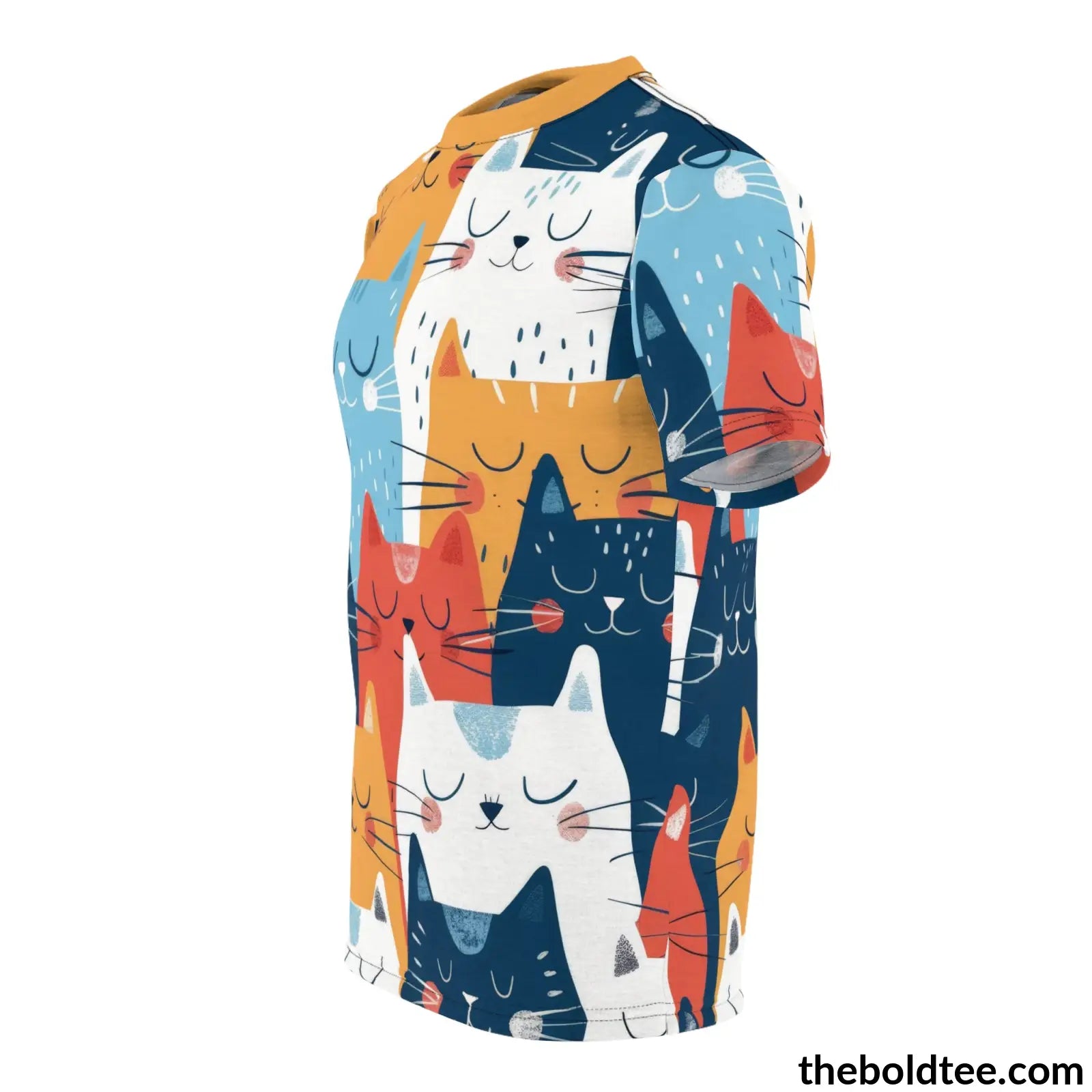 Funny Cats Tee - Premium All Over Print Crewneck Shirt Prints