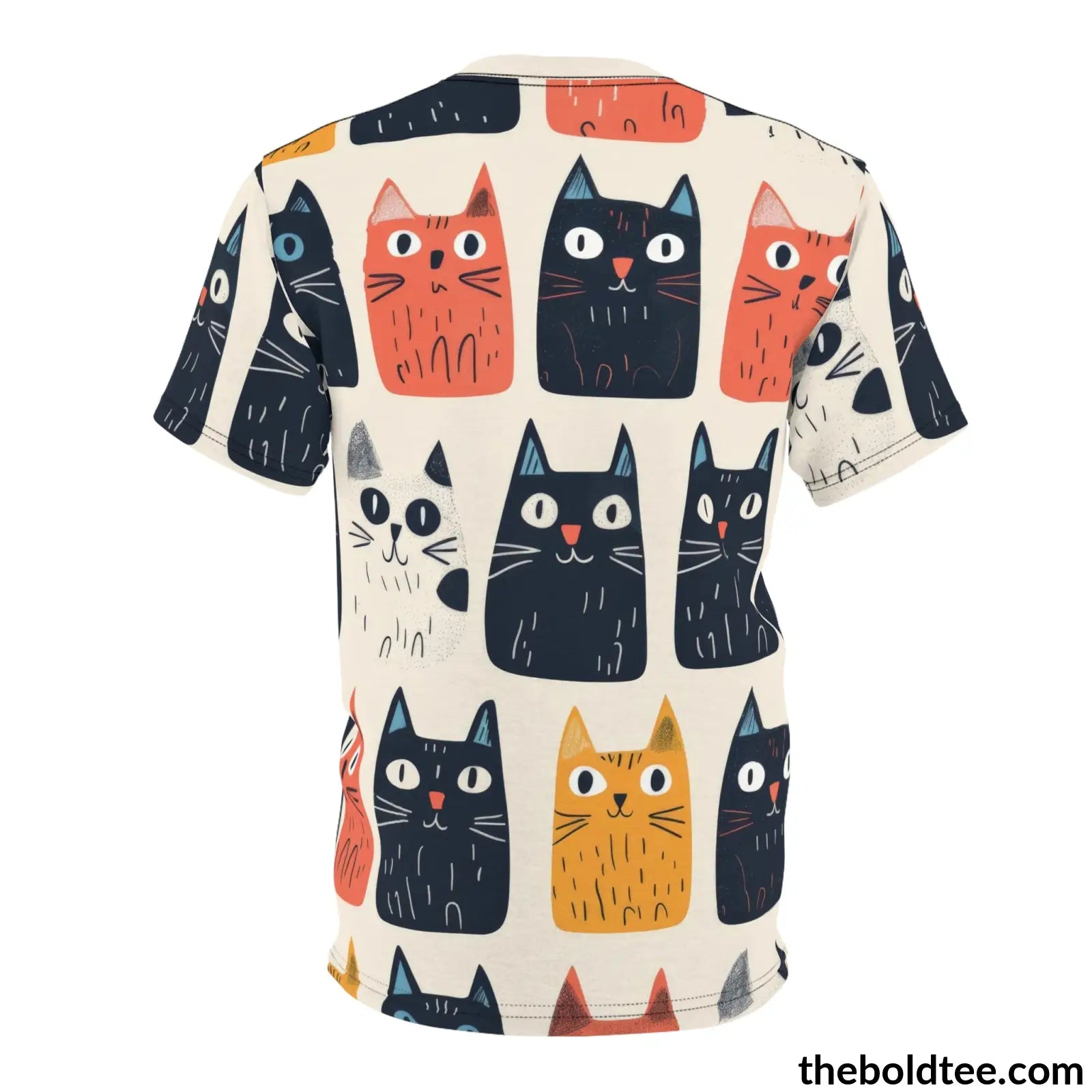 Funny Cats Tee - Premium All Over Print Crewneck Shirt Prints