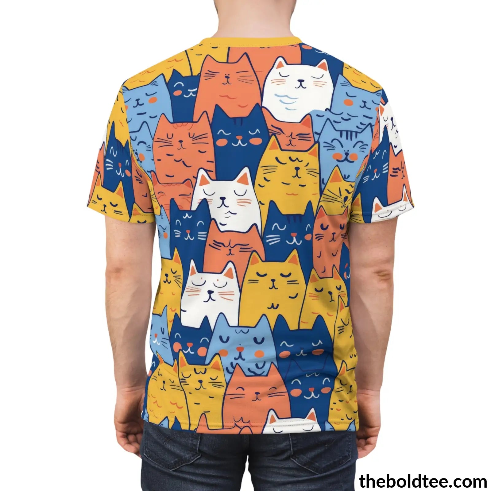 Funny Cats Tee - Premium All Over Print Crewneck Shirt Prints