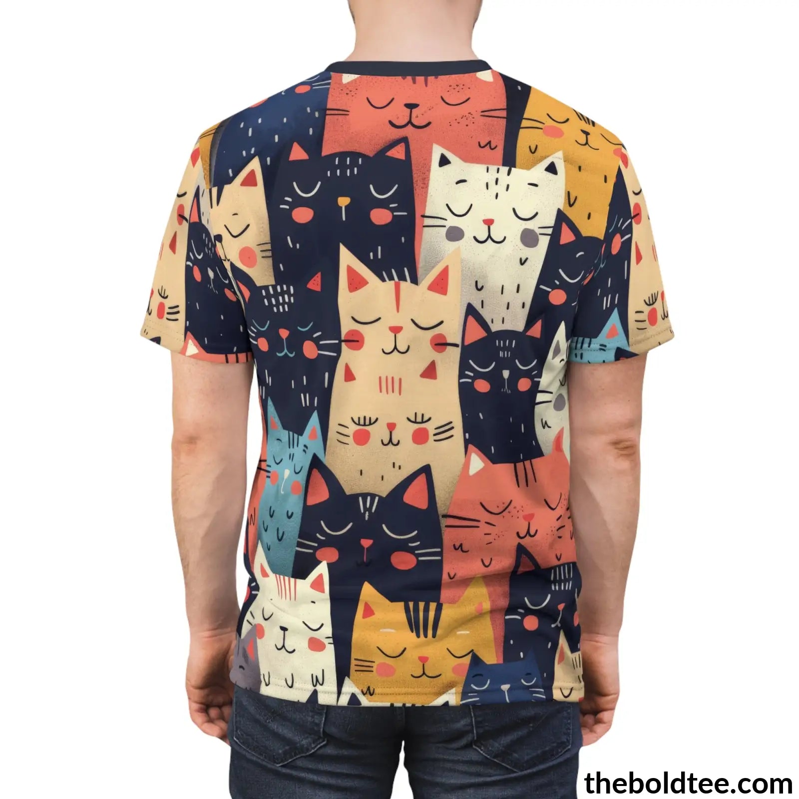 Funny Cats Tee - Premium All Over Print Crewneck Shirt Prints