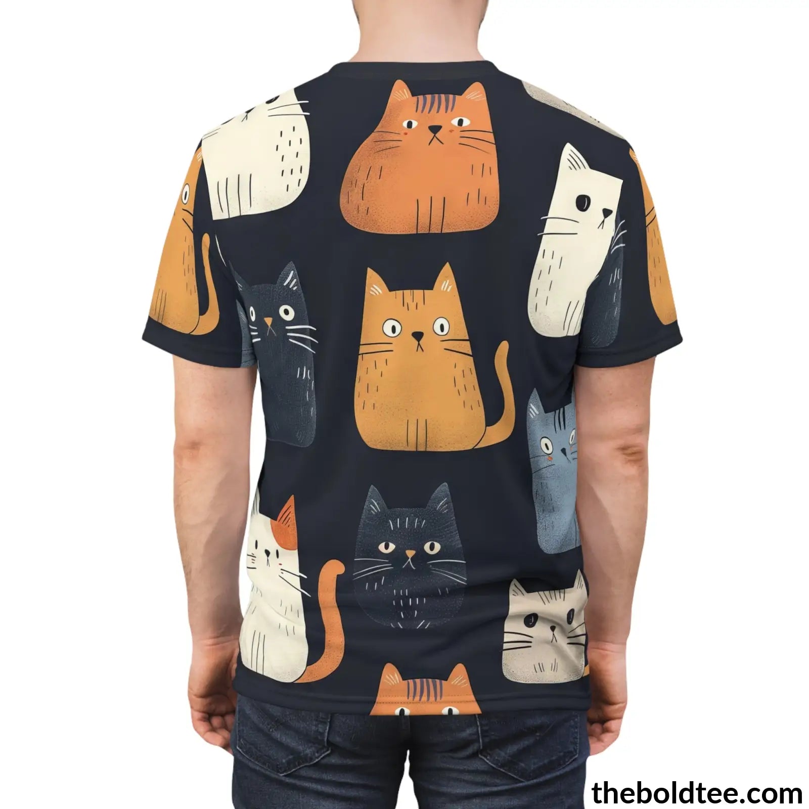 Funny Cats Tee - Premium All Over Print Crewneck Shirt Prints