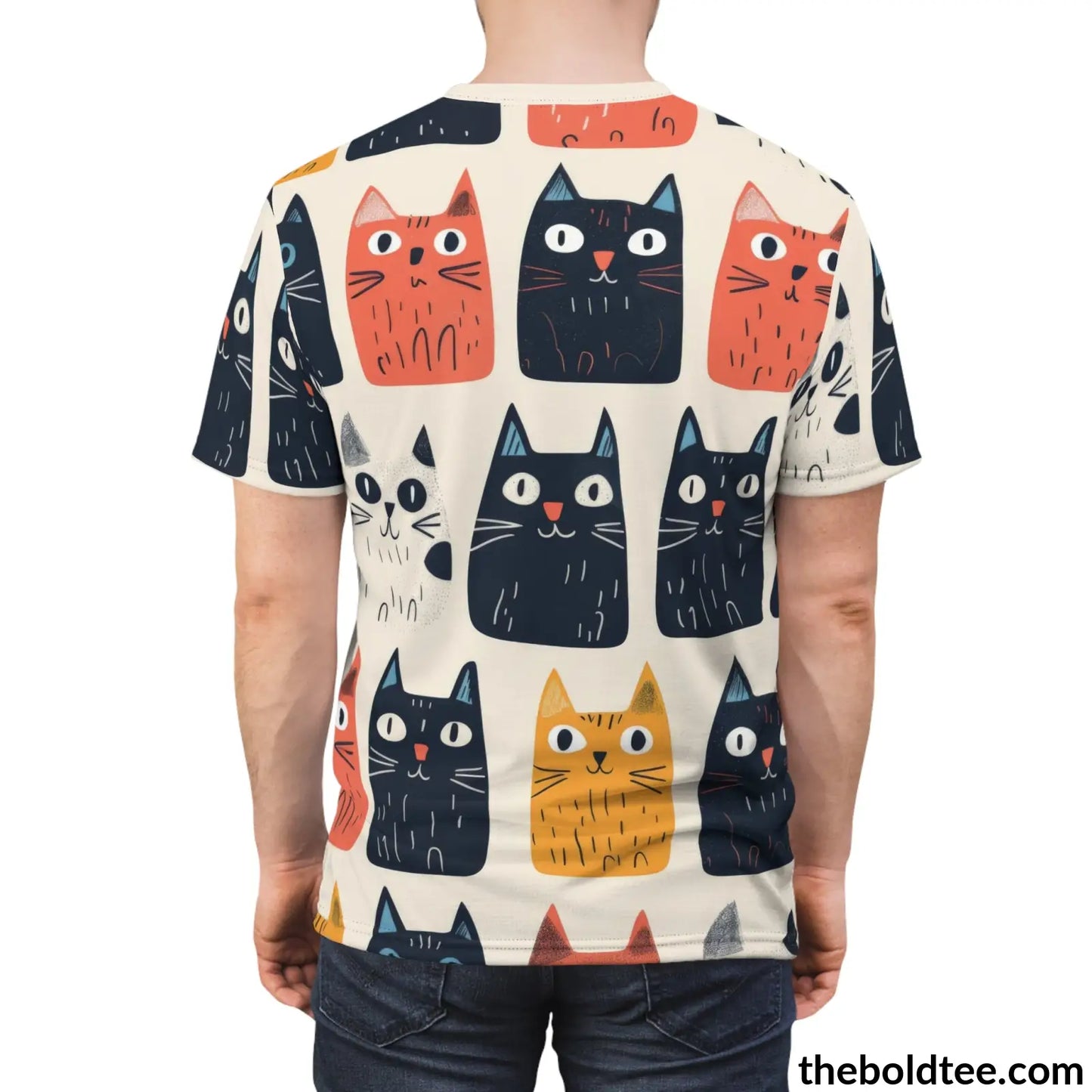 Funny Cats Tee - Premium All Over Print Crewneck Shirt Prints