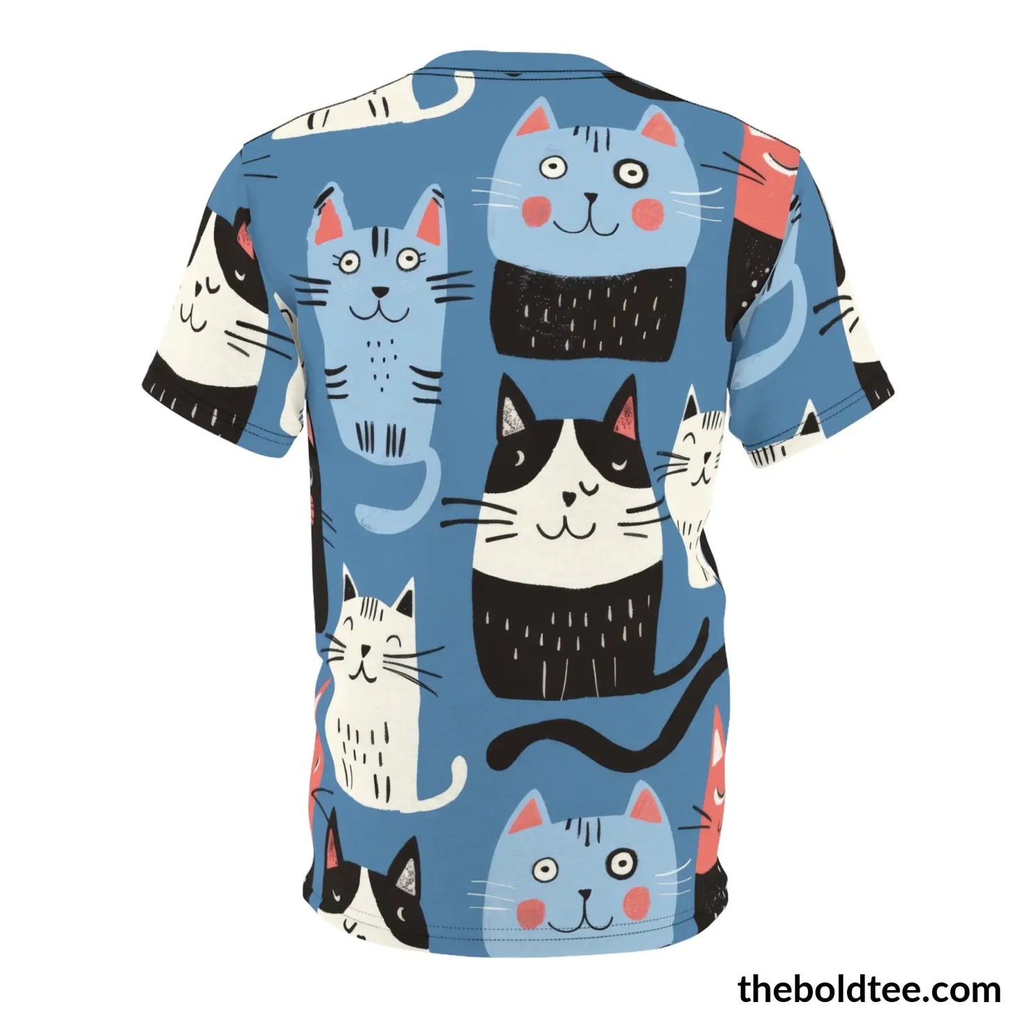 Funny Cats Tee - Premium All Over Print Crewneck Shirt Prints