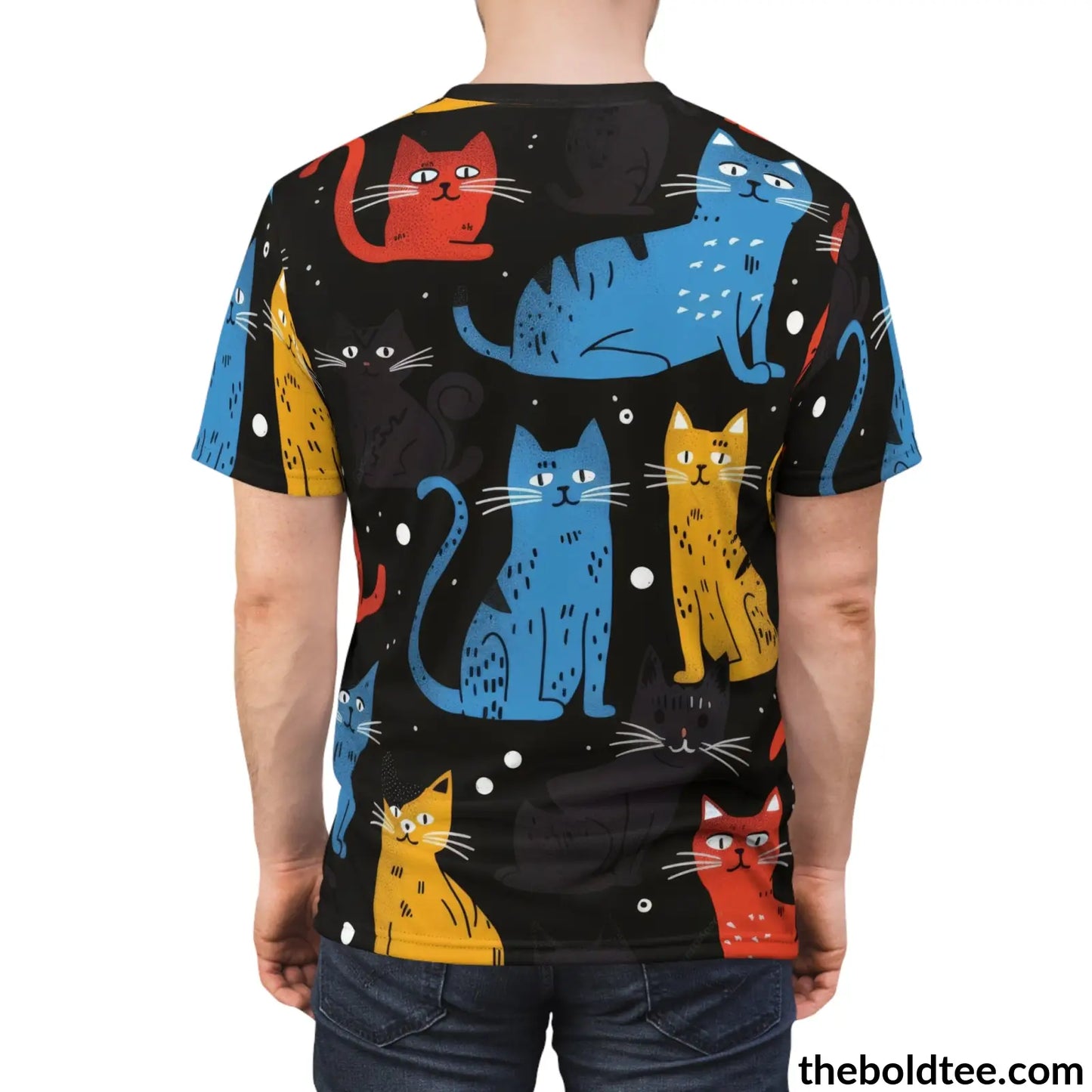 Funny Cats Tee - Premium All Over Print Crewneck Shirt Prints