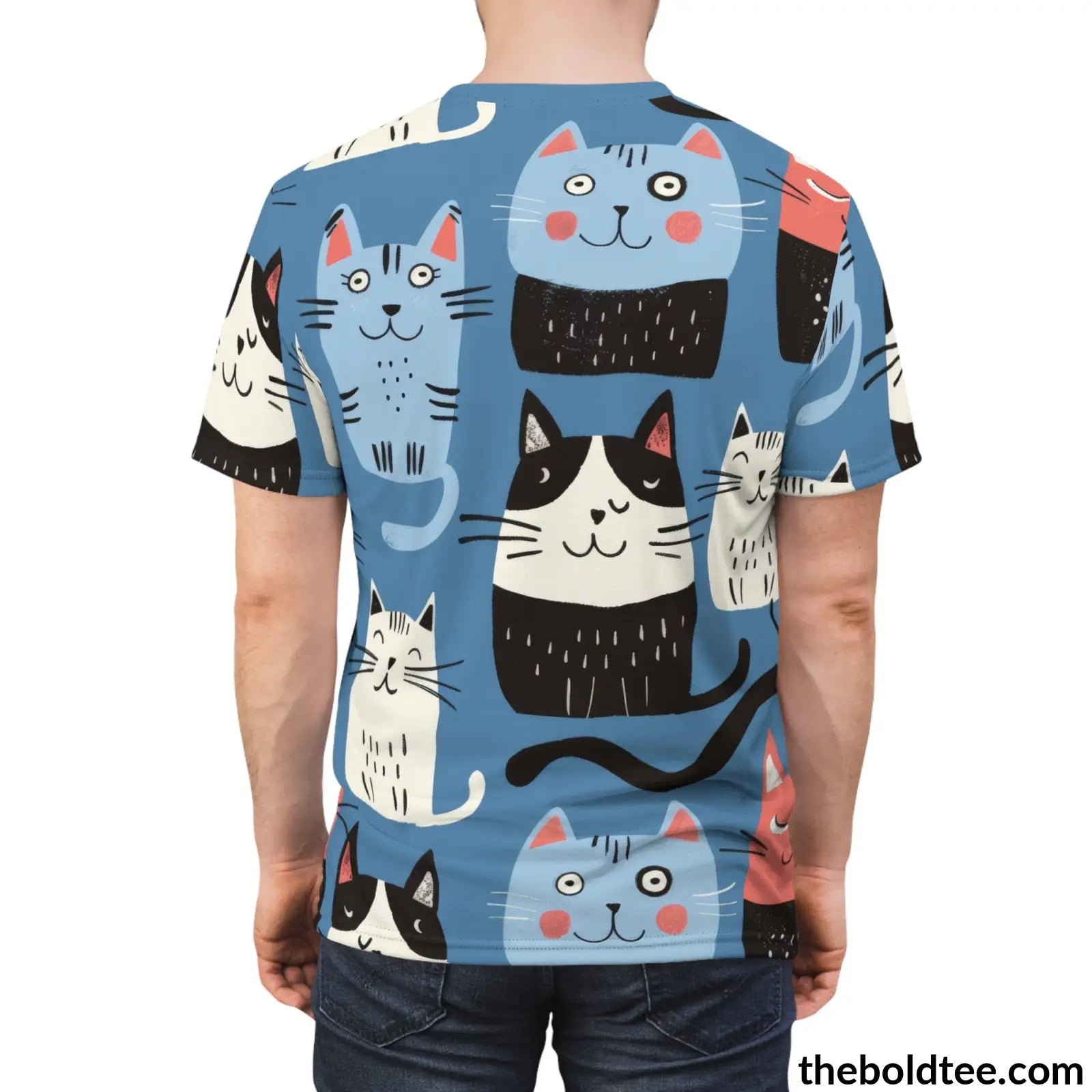 Funny Cats Tee - Premium All Over Print Crewneck Shirt Prints