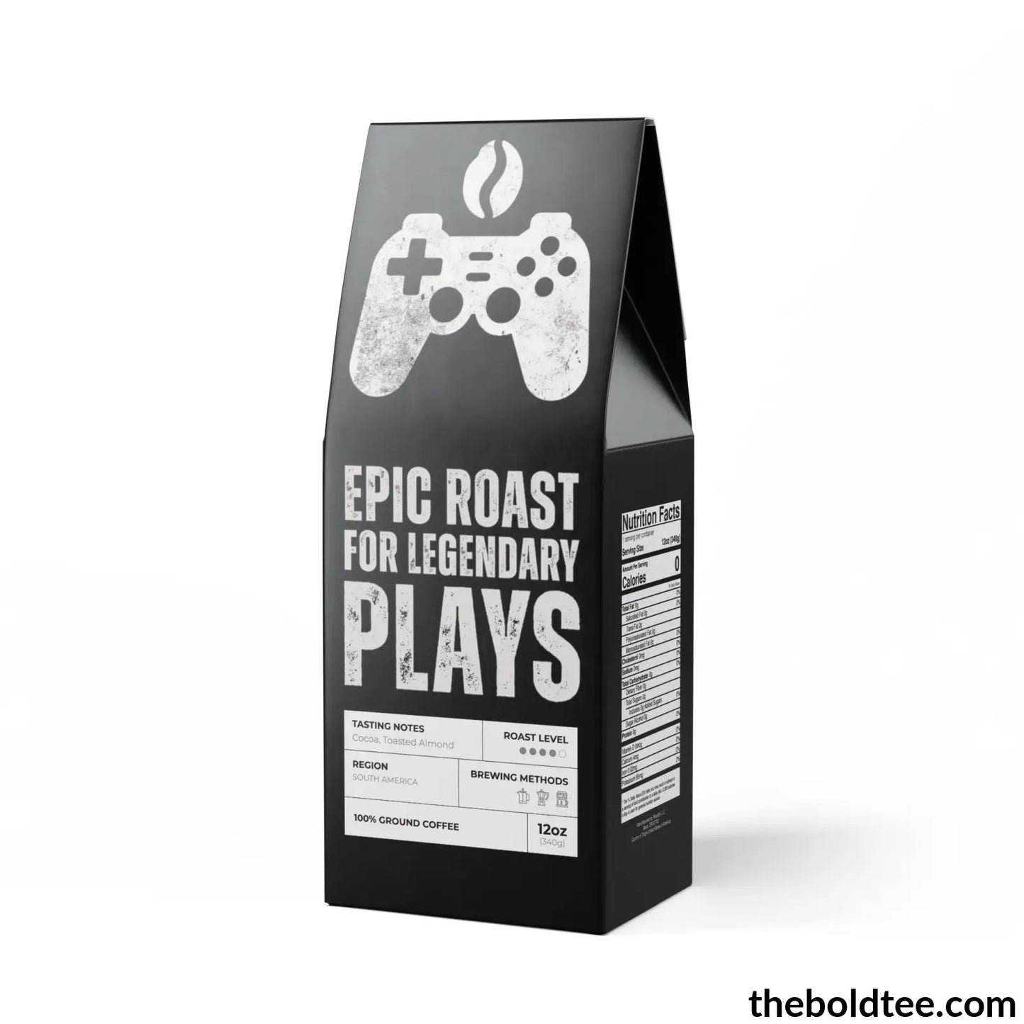 Gamers Brew Coffee - Dark Roast Power - Up For Boss Battles Ground / 12Oz Food & Beverages