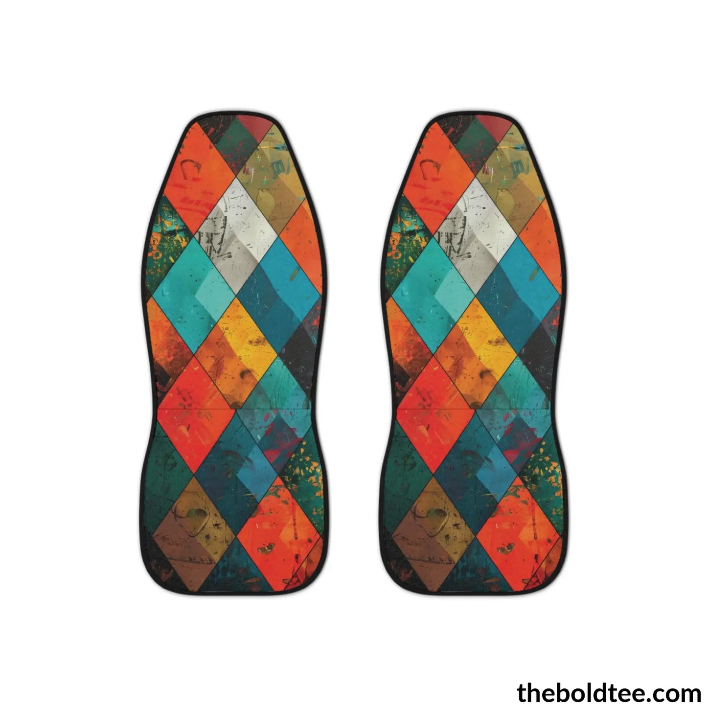 Geometric Car Seat Covers (2 Pcs.) All Over Prints