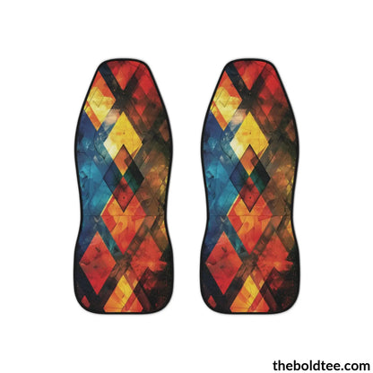 Geometric Car Seat Covers (2 Pcs.) All Over Prints