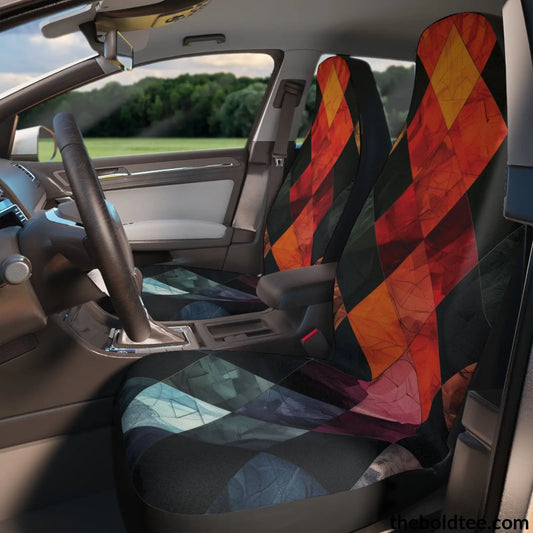 Geometric Car Seat Covers (2 Pcs.) All Over Prints