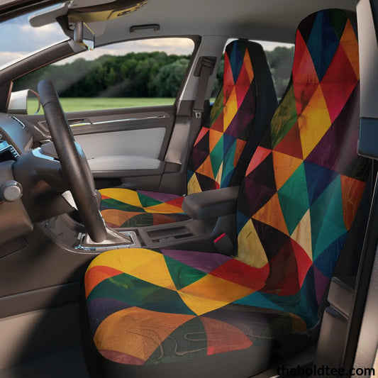 Geometric Car Seat Covers (2 Pcs.) All Over Prints