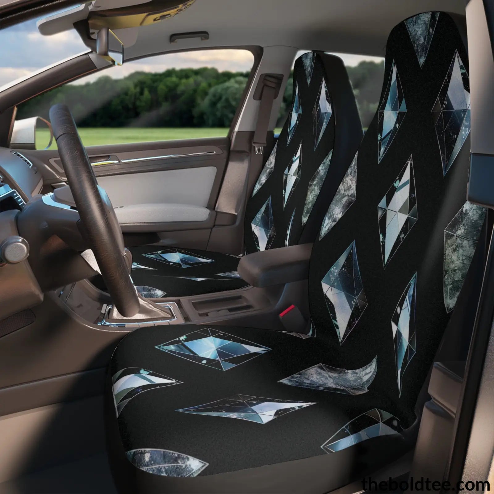 Geometric Car Seat Covers (2 Pcs.) All Over Prints