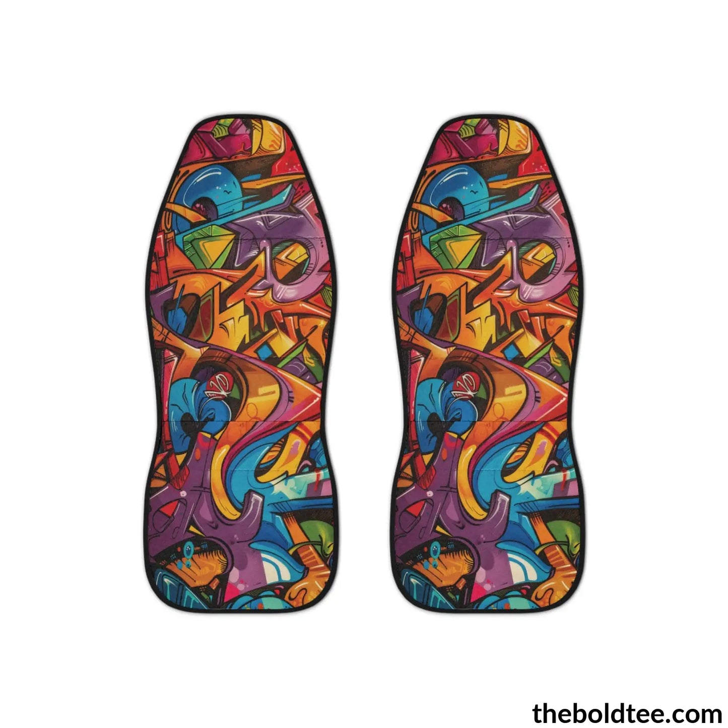 Graffiti Car Seat Covers (2 Pcs.) All Over Prints