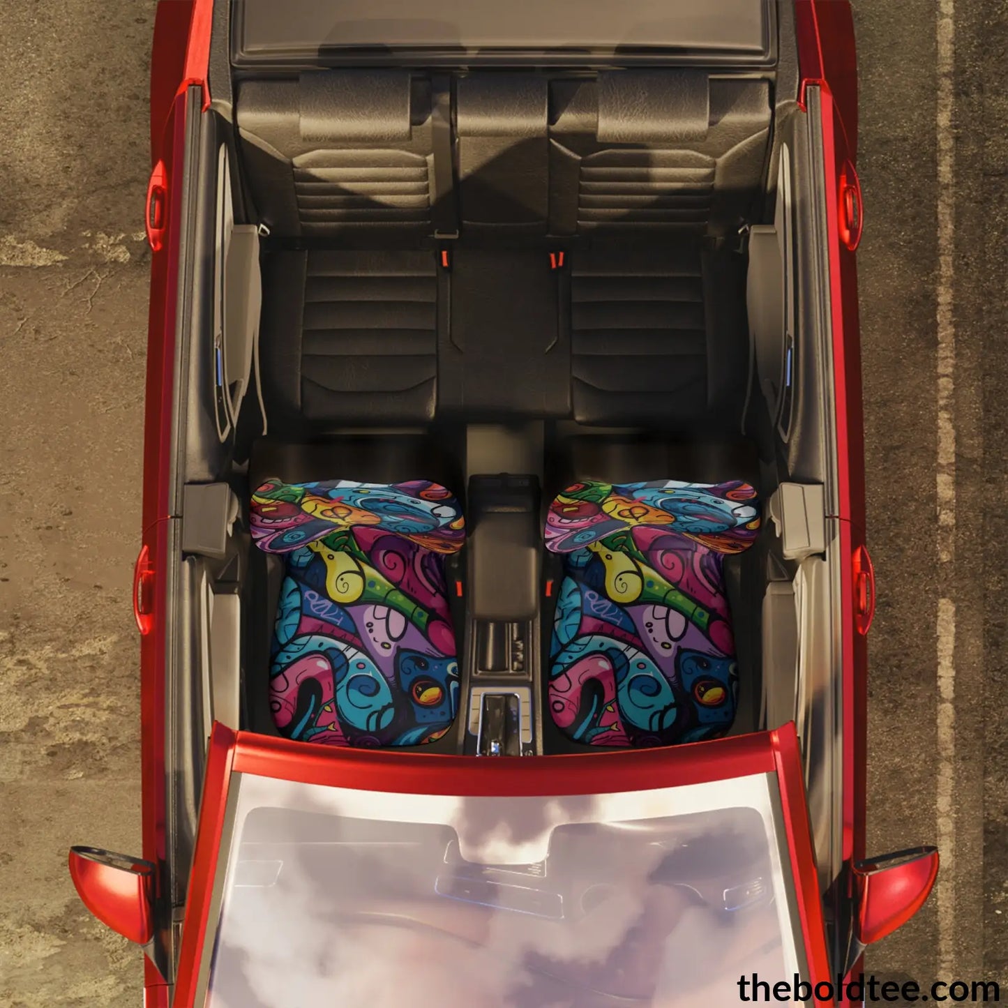 Graffiti Car Seat Covers (2 Pcs.) All Over Prints