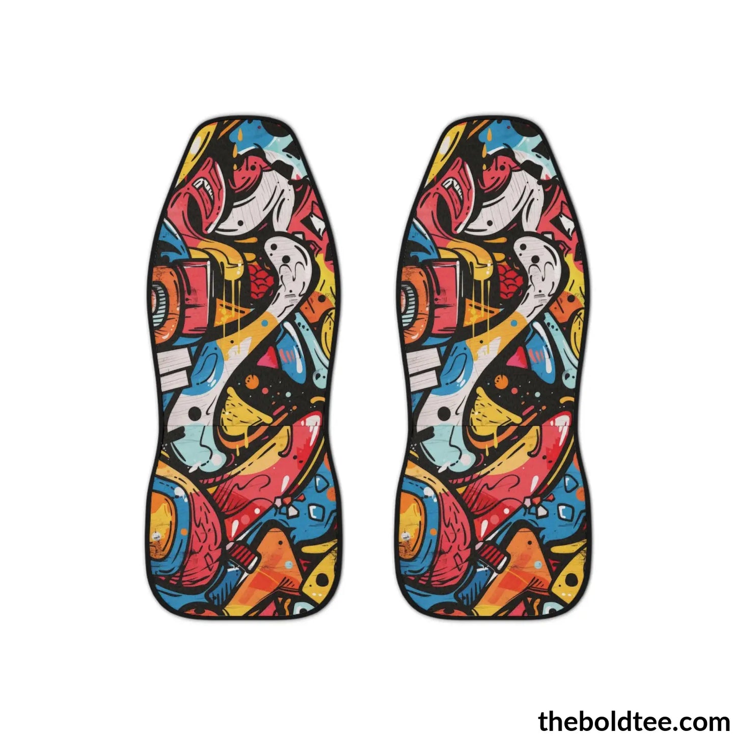 Graffiti Car Seat Covers (2 Pcs.) All Over Prints