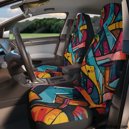 Graffiti Car Seat Covers (2 Pcs.) All Over Prints