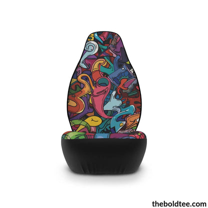 Graffiti Car Seat Covers (2 Pcs.) All Over Prints